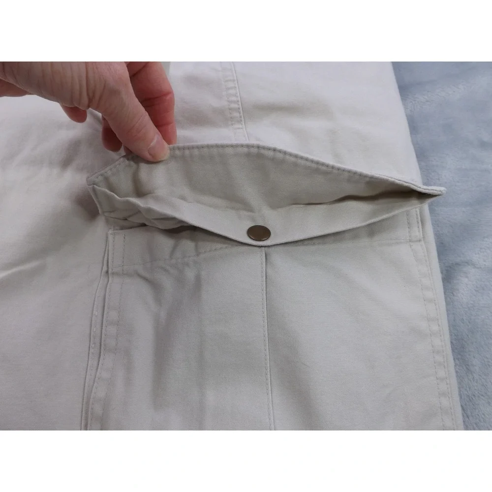 Chaps Cargo‎ Shorts Men's Size 40 Ivory/Cream 100% Cotton